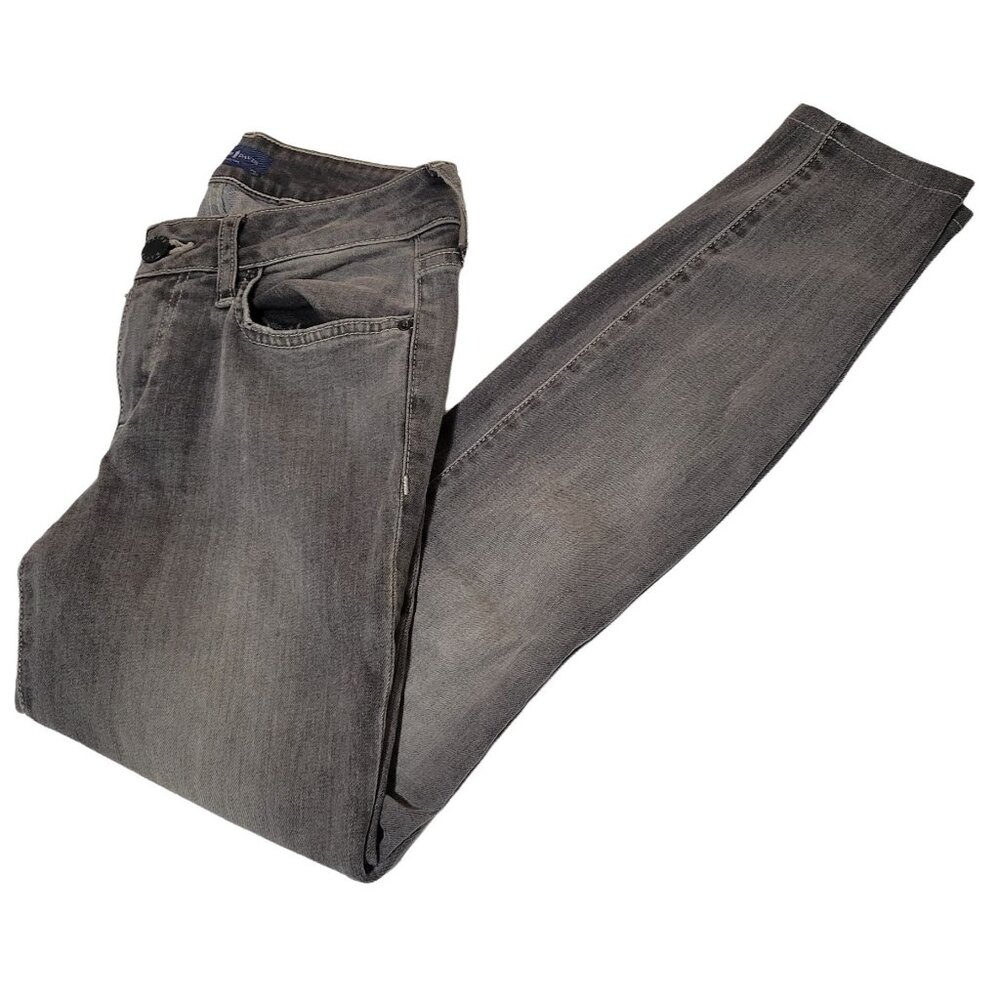 Jacob Davis Jeans Womens Size 26 Skinny Mid Rise Gray Denim Pants